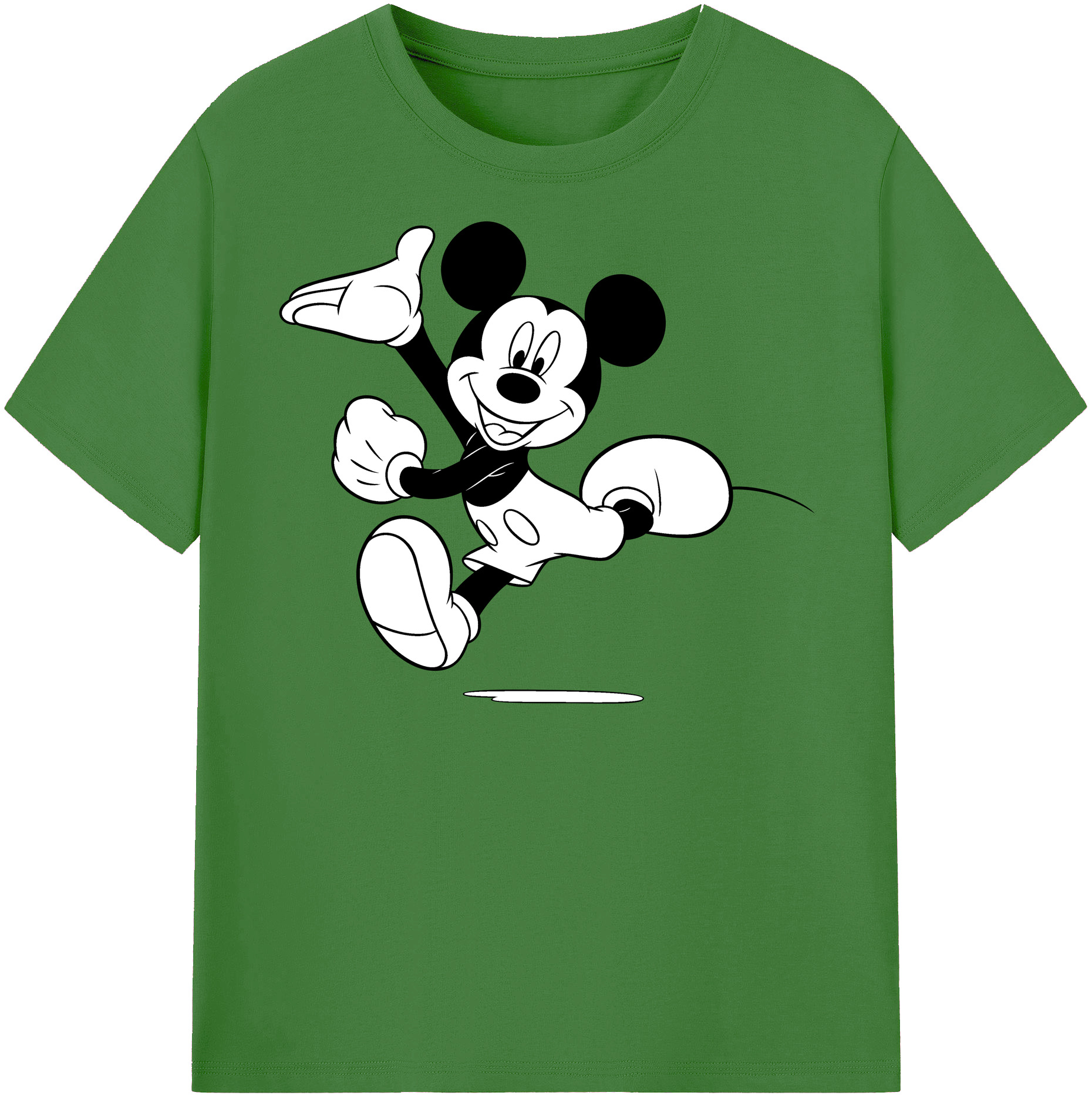 （画像用） ミッキーマウス Mickey Mouse レディースカジュアルプリントTシャツ（綿100％）